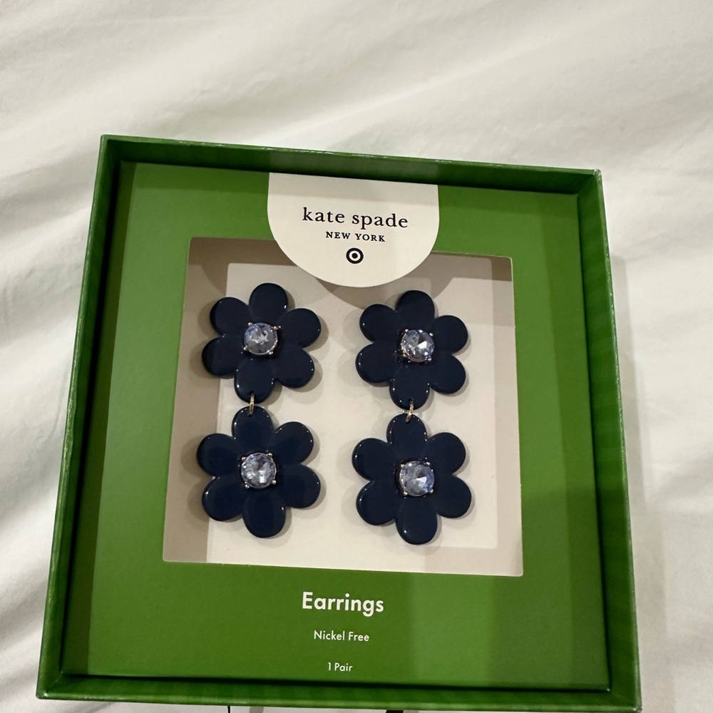 Kate Spade Blue Floral Stud Earrings Jewelry